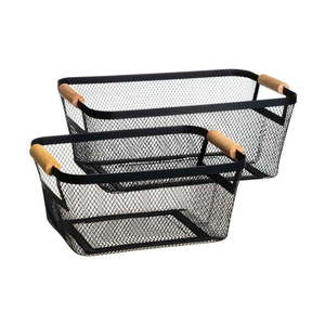 Drôtené kovové košíky v súprave 2 ks 33x21x14 cm – Casa Selección vyobraziť