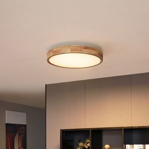 Škandinávske stropné svietidlo drevené 50 cm vrátane LED stmievateľné - Pecker vyobraziť