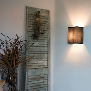 Rustikálna nástenná lampa čierna - Vete vyobraziť