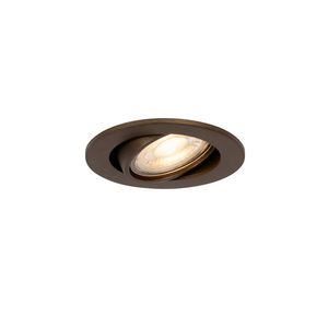 Inteligentné zapustené bodové svietidlo tmavý bronz naklápacie vrátane Wifi GU10 50mm - Cisco vyobraziť