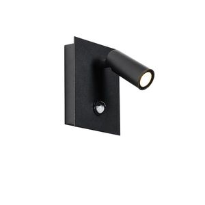 Vonkajšia nástenná lampa čierna vrátane LED IP54 senzor pohybu - Simon vyobraziť
