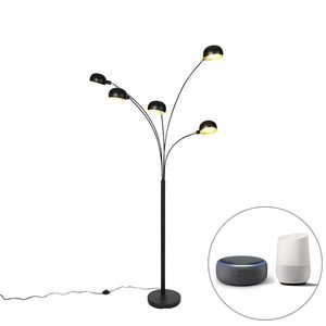 Inteligentná stojaca lampa čierna 5-svetlo vrátane Wifi B35 - Sixties vyobraziť