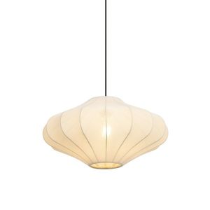 Japandi závesná lampa béžová s látkovým tienidlom 50cm - Plu vyobraziť