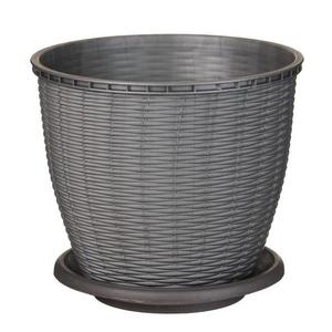 Kvetináč RATTAN 9 L sivý vyobraziť