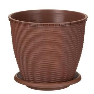 Kvetináč Rattan 9 L hnedý vyobraziť