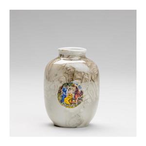 Porcelánová váza 12, 5x9 cm hnedá grácie vyobraziť