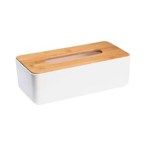 Aqualine Aqualine - Zásobník na papierové vreckovky SNOW biela/bambus vyobraziť