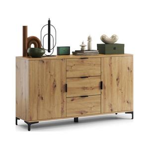 Mazzoni Komoda so zásuvkami a dvierkami LORA dub artisan vyobraziť