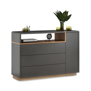 Mazzoni Komoda so zásuvkami FRED antracit/dub artisan vyobraziť