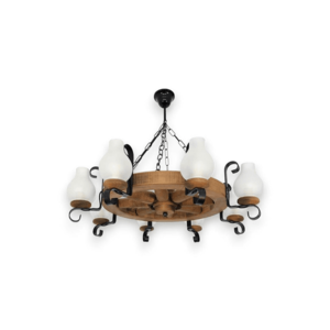 Exodus Lighting Srl Luster na reťazi ROATA 8xE14/40W/230V pr. 70 cm buk - FSC certifikované vyobraziť