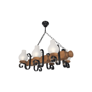 Exodus Lighting Srl Luster na reťazi RUSTIC 6xE14/40W/230V buk - FSC certifikované vyobraziť