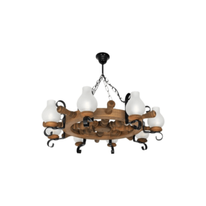 Exodus Lighting Srl Luster na reťazi TIMONA 8xE14/40W/230V buk - FSC certifikované vyobraziť