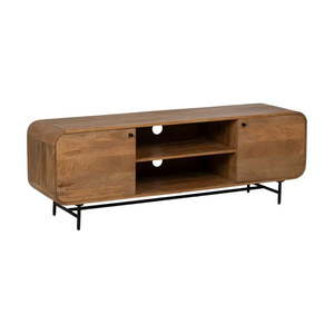 Hnedý TV stolík z mangového dreva 160x55x40 cm Kaya – Ixia vyobraziť