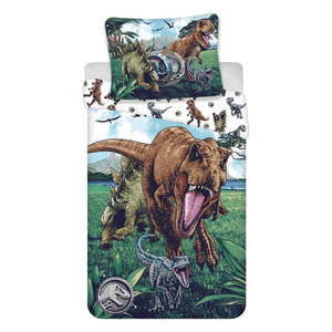 Bavlnená detská obliečka na jednolôžko 140x200 cm Jurassic World "Trio" – Jerry Fabrics vyobraziť