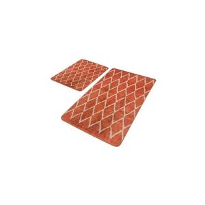 Terakotové zamatové kúpeľňové predložky v súprave 2 ks 60x100 cm – Mila Home vyobraziť
