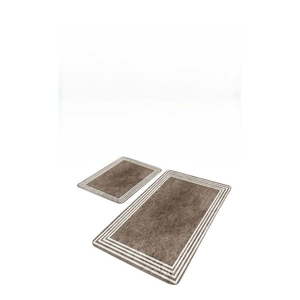 Taupe zamatové kúpeľňové predložky v súprave 2 ks 60x100 cm – Mila Home vyobraziť