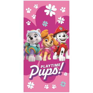 Ružová bavlnená detská osuška 70x140 cm Paw Patrol – Jerry Fabrics vyobraziť