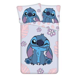 Modrá/fialová bavlnená detská obliečka na jednolôžko 140x200 cm Lilo and Stitch "Cute" – Jerry Fabrics vyobraziť
