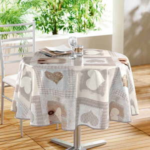 Umývateľný obrus z PVC ø 160 cm Cosy Coeur – douceur d'intérieur vyobraziť