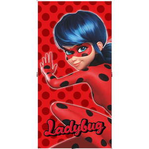 Červená bavlnená detská osuška 70x140 cm Miraculous – Jerry Fabrics vyobraziť