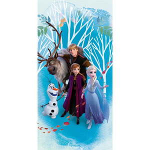 Modrá bavlnená detská osuška 70x140 cm Frozen "Blue" – Jerry Fabrics vyobraziť
