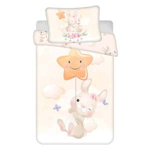 Žltá bavlnená detská obliečka do postieľky 100x135 cm Bunny "Star" – Jerry Fabrics vyobraziť
