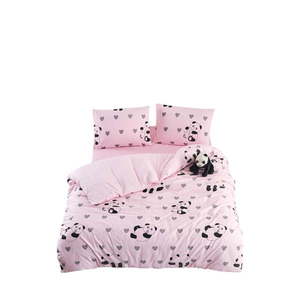 Ružové obliečky na jednolôžko/predĺžené s plachtou/3-dielne 160x220 cm Panda – Mila Home vyobraziť