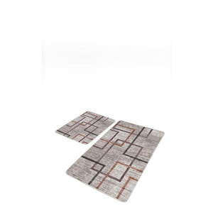 Sivé zamatové kúpeľňové predložky v súprave 2 ks 60x100 cm – Mila Home vyobraziť