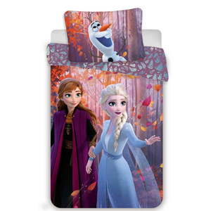 Bavlnená detská obliečka na jednolôžko 140x200 cm Frozen "Sister Purple" – Jerry Fabrics vyobraziť