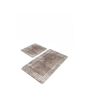Hnedé zamatové kúpeľňové predložky v súprave 2 ks 60x100 cm – Mila Home vyobraziť