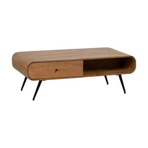 Konferenčný stolík z masívu mindi v prírodnej farbe 60x120 cm Mahón – Ixia vyobraziť