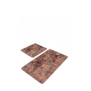 Hnedé zamatové kúpeľňové predložky v súprave 2 ks 60x100 cm – Mila Home vyobraziť