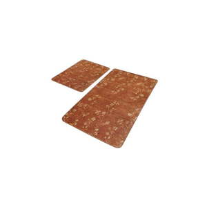 Hnedé zamatové kúpeľňové predložky v súprave 2 ks 60x100 cm – Mila Home vyobraziť