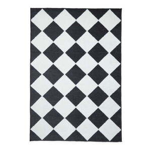 Čierno-biely prateľný koberec 120x170 cm Lyna Charcoal&White – Think Rugs vyobraziť