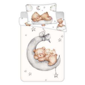 Biela bavlnená detská obliečka do postieľky 100x135 cm Teddy Bear "Ribbon" – Jerry Fabrics vyobraziť