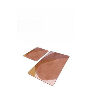 Hnedé zamatové kúpeľňové predložky v súprave 2 ks 60x100 cm – Mila Home vyobraziť