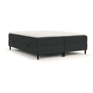 Tmavosivá boxspring posteľ s úložným priestorom 160x200 cm Malte – Maison de Rêve vyobraziť