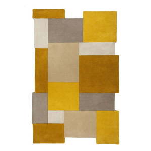 Žlto-béžový vlnený koberec Flair Rugs Collage, 120 x 180 cm vyobraziť