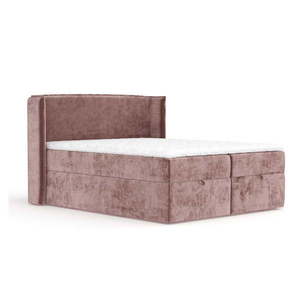 Ružová boxspring posteľ s úložným priestorom 180x200 cm Passion – Maison de Rêve vyobraziť