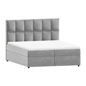 Svetlosivá boxspring posteľ s úložným priestorom 200x200 cm Flip – Ropez vyobraziť