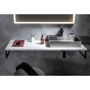 Biela doska pod umývadlo 150x50 cm Plato – Sapho vyobraziť