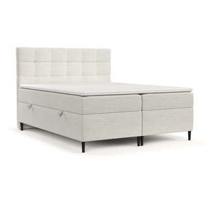 Krémovobiela boxspring posteľ s úložným priestorom 180x200 cm Urbaneo – Maison de Rêve vyobraziť