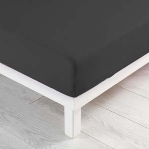 Antracitová napínacia plachta jersey 160x200 cm Jersy – douceur d'intérieur vyobraziť