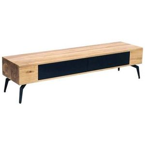 Livetastic NÍZKA KOMODA, dub, prírodná farba, čierna, 160/38/40 cm vyobraziť