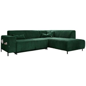 MID.YOU ROHOVÁ SEDACIA SÚPRAVA, textil, tmavozelená vyobraziť