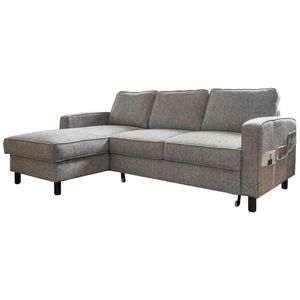 MID.YOU ROHOVÁ SEDACIA SÚPRAVA, textil, sivá vyobraziť