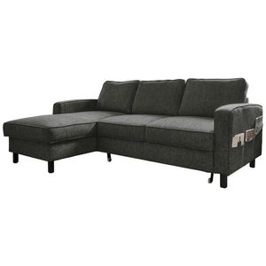 MID.YOU ROHOVÁ SEDACIA SÚPRAVA, textil, tmavosivá vyobraziť