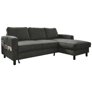 MID.YOU ROHOVÁ SEDACIA SÚPRAVA, textil, tmavosivá vyobraziť