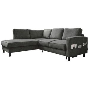 MID.YOU ROHOVÁ SEDACIA SÚPRAVA, textil, tmavosivá vyobraziť
