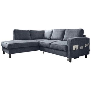 MID.YOU ROHOVÁ SEDACIA SÚPRAVA, textil, tmavomodrá vyobraziť
